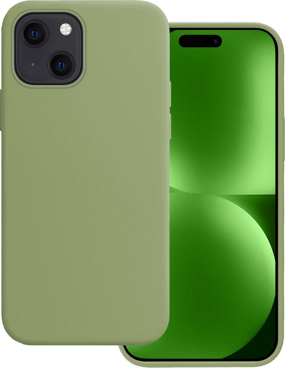 Hoesje Geschikt voor Apple iPhone 15 - Sterk & Shockproof - Hoes Cover - Siliconen Case - Groen