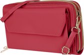 Antonio Fonzo Telefoonhoesje geschikt voor OPPO Reno 6 5G | Antonio Fonzo Crossbody Clutch Telefoontasje | Reno 6 5G Schoudertasje - Rood