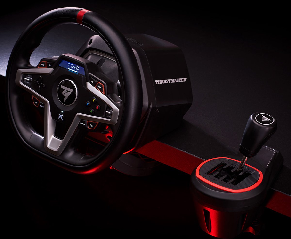 Thrustmaster T80 Ferrari 488 GTB Edition + manette de vitesse TH8S