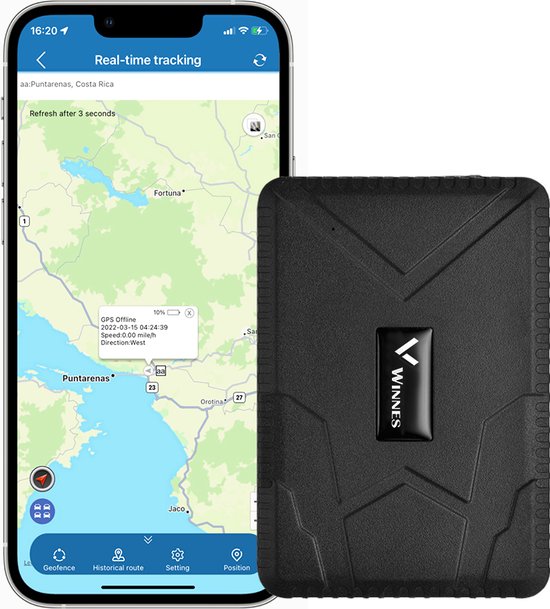 GPS Tracker Auto TK915 - Magnetisch Waterdicht - 10000mAh Batterij - Realtime tracking - Meerdere alarmmodi - Gratis APP/PC-platform zonder abonnement