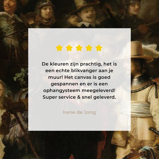 Peinture sur Toile La Ronde de Nuit - Art - Maîtres Anciens - Rembrandt - 150x100 cm - Décoration murale