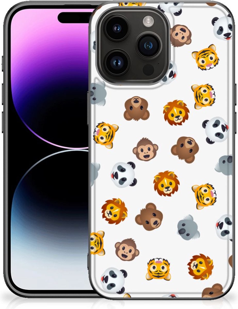 Back Case voor iPhone 15 Pro Max Dieren Emojis
