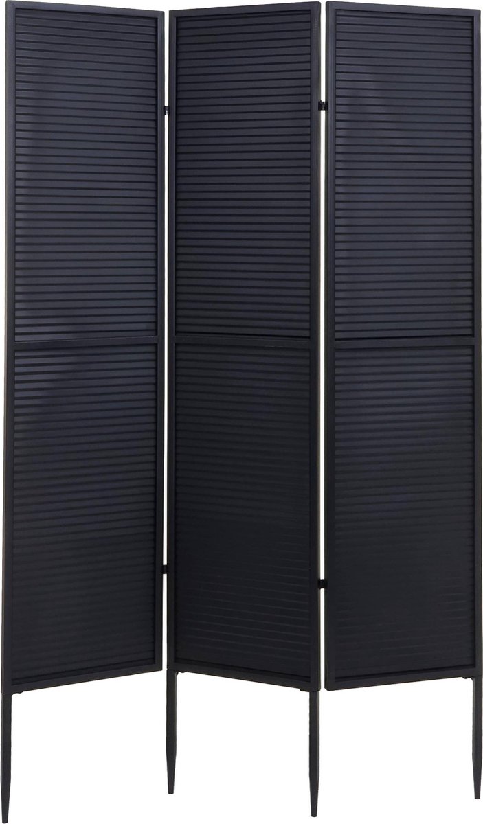 MCW Tuinscherm MCW-J14, kamerscherm, privacyscherm, metaal 200x121cm ~ zwart