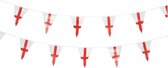 Smiffys - England Flag Triangle Bunting Feestdecoratie - Wit/Rood