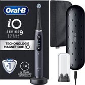 Oral-B iO 9 elektrische tandenborstel - zwart - Bluetooth verbonden, 1 opzetborstel, 1 oplader reisetui, 1 magnetisch etui
