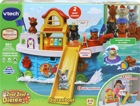 VTech Zoef Zoef Dieren - Dierenboot Activity-Center - Educatief Speelgoed - Babyspeelgoed - Cadeau - Vanaf 1 Jaar