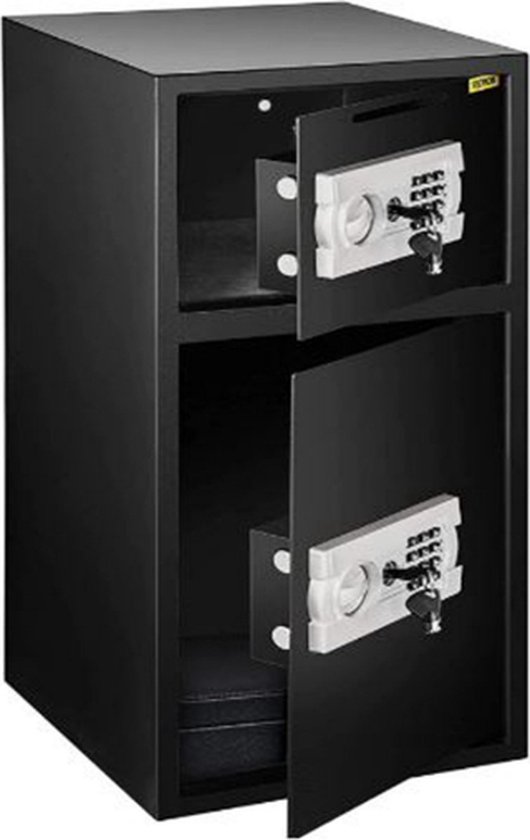 Coffrefort électronique 2 en 1 Coffrefort sécurisé Coffrefort spacieux avec clé...