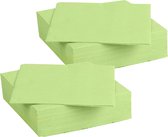 Color Party diner/feest servetten - 60x - lime groen - 38 x 38 cm - papier - 3-laags