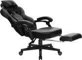 Bol.com Gaming stoel Hybride - Verstelbaar in hoogte - Met voetsteun - Gamestoel - Chair - Ergonomische bureaustoel - Chair - Zw... aanbieding