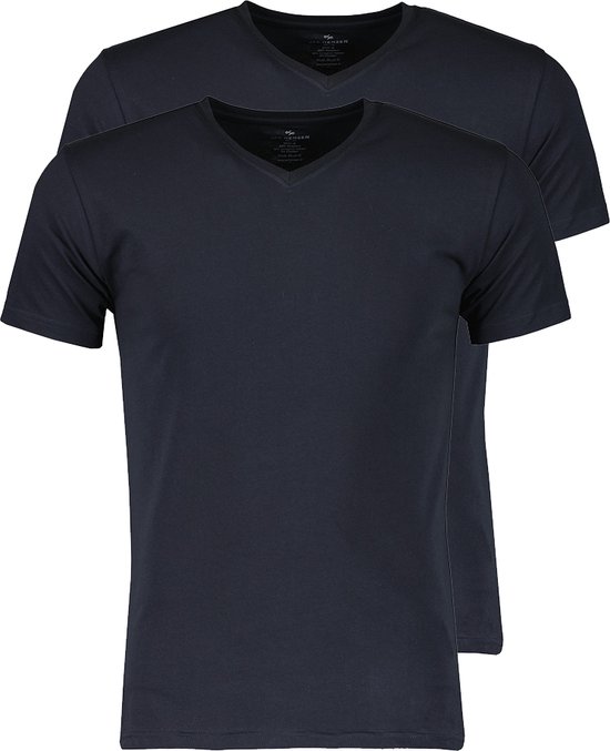 Jac Hensen 2 Pack T-shirt - V-hals - Blauw - L