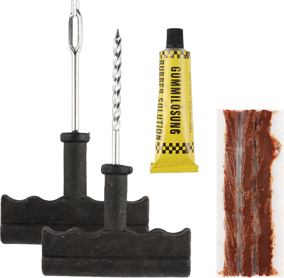 Proppenset - Autoband repareren - 3 pack - Bandenreparatiepakket - Bandenplakset - Bandenreparatiegereedschap - Bandenreparatiemateriaal - Bandenreparatiesetje thumbnail 5