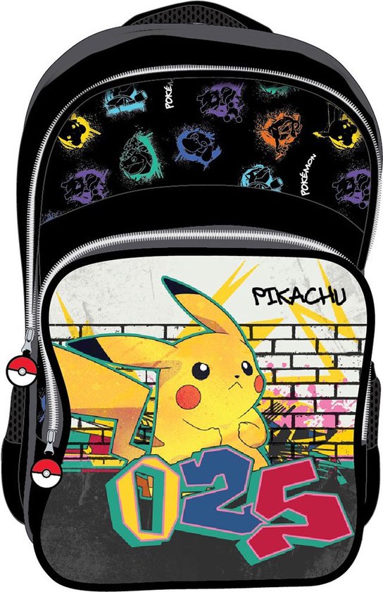 Sac à dos Pokémon , Pikachu 025 - 42 x 27 x 20 cm - Polyester