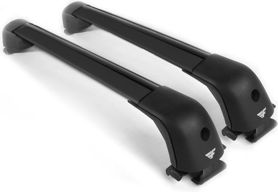 Galeries de toit adaptables pour Volvo XC90 2003 à 2014 rails de toit ouvrants - Aluminium - Capacité de charge élevée 100kg - Wingbar Zwart - Merk Farad