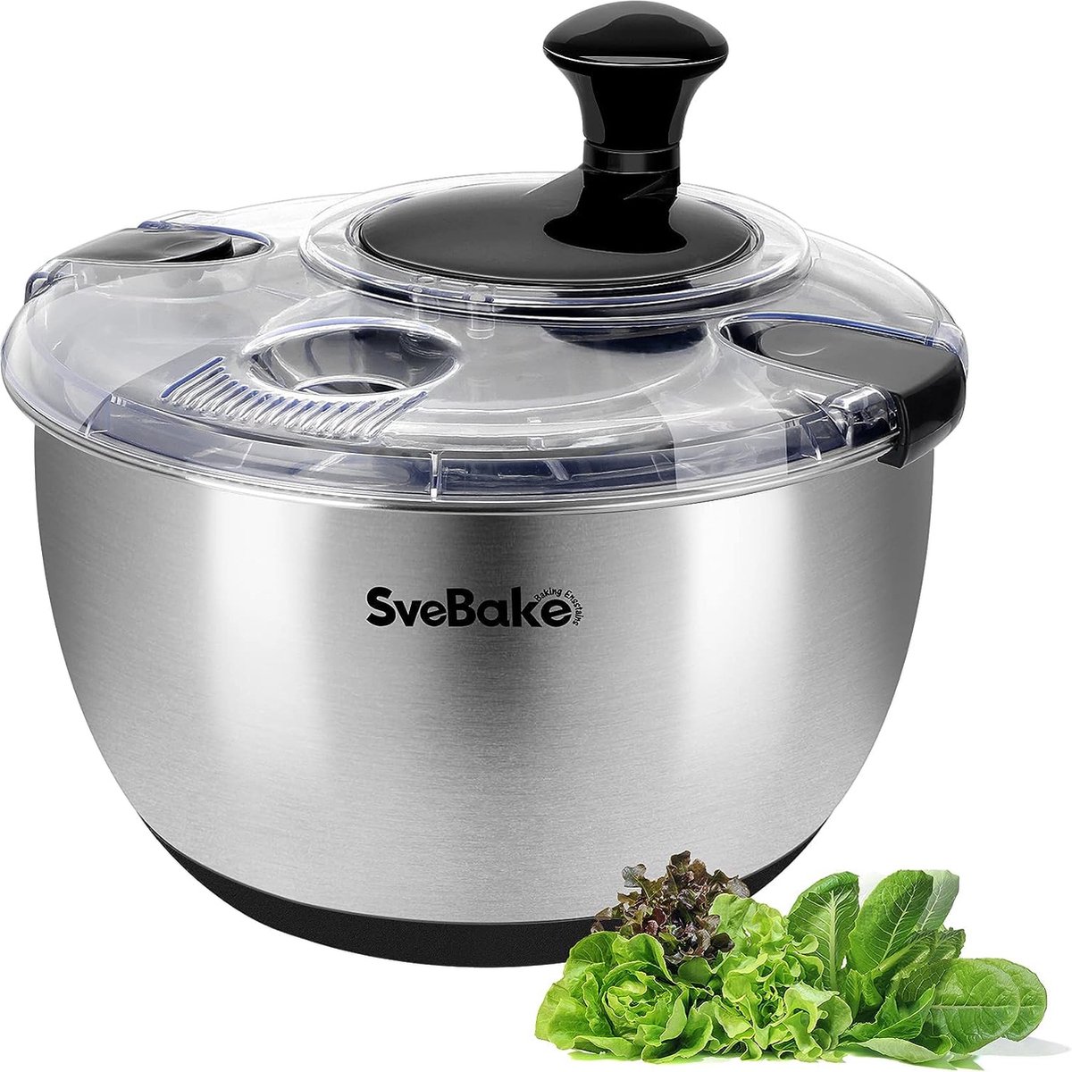 Chefino All In - Slacentrifuge RVS 5L met Snij- en Raspmessen - Salade