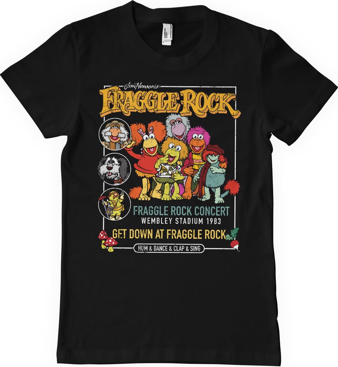 Freggels Shirt Fraggle Rock Concert 5XL Zwart