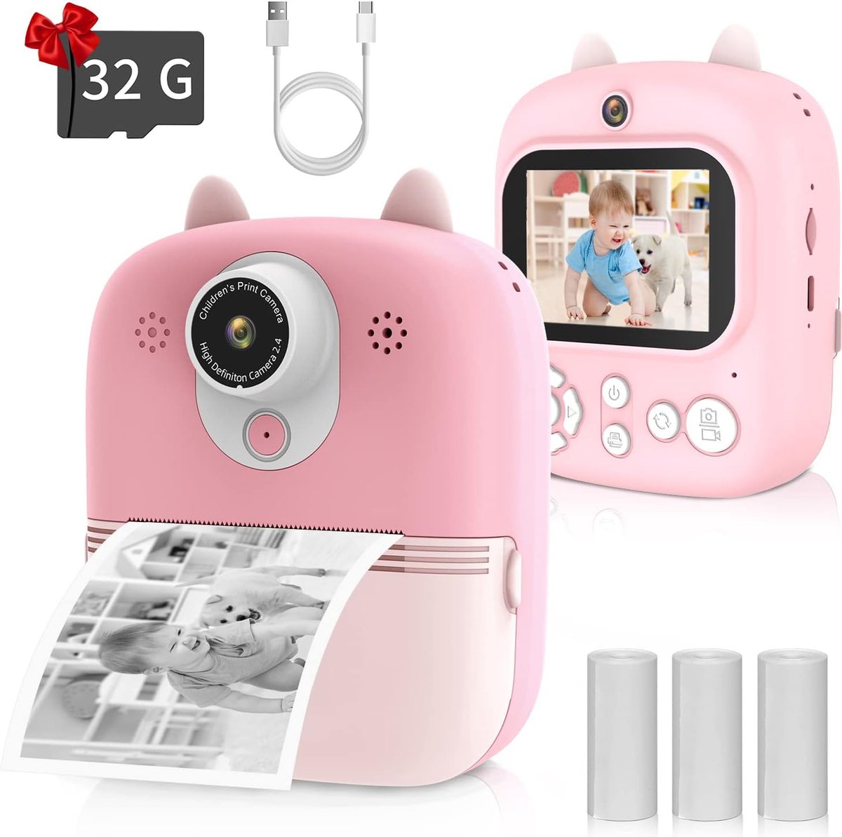 Licorne 16 Go-Appareil photo numérique pour enfants, mini jouets pour  bébés, cadeaux de Noël, cadeau d'annive