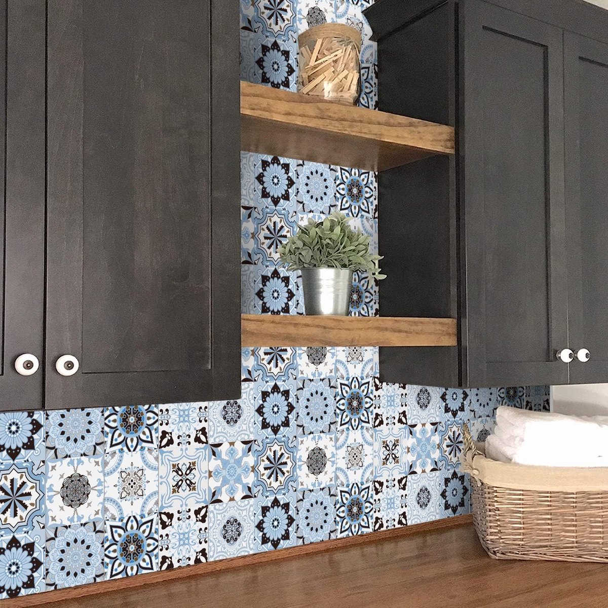 Marokkaanse tegelstickers voor keuken, 24 stuks badkamer