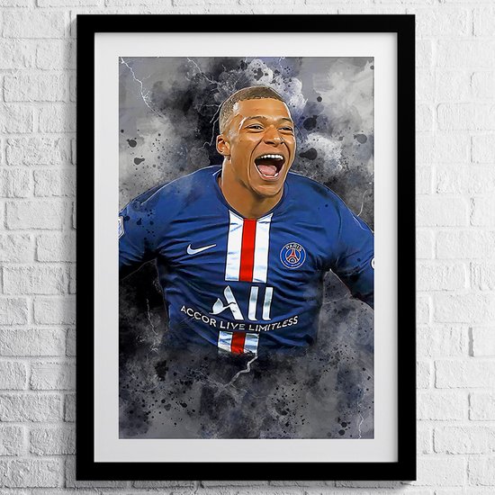 Kylian Mbappe PSG affiches et impressions par Colorize Studio