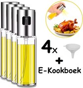 Yaluda® 4 PACK Olijfolie Sprayer deluxe - Olijfolie Fles Verstuiver voor Keuken - Cooking Spray - Oliespray - Bbq Accesoires - Oliefles - Bakspray