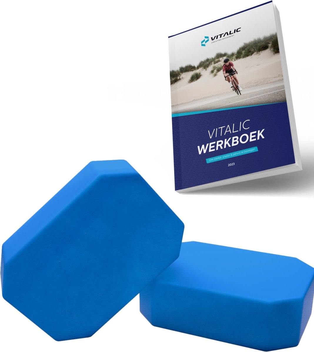 Premium Yoga Blok set van 2 met afgeronde hoeken voor meer oefeningen - Yogablokken set | Vitalic - VITALIC