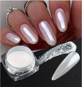 GUAPÀ® Holografische Glitter Poeder Set | Nail Art glitters | Nail Art & Nagel Decoratie | Spiegel en pigment poeder | Chrome Nagels | 1 stuks witte nagelpoeder