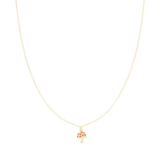 OOZOO Jewellery - Collier doré/rouge avec breloque champignon - SN-2046