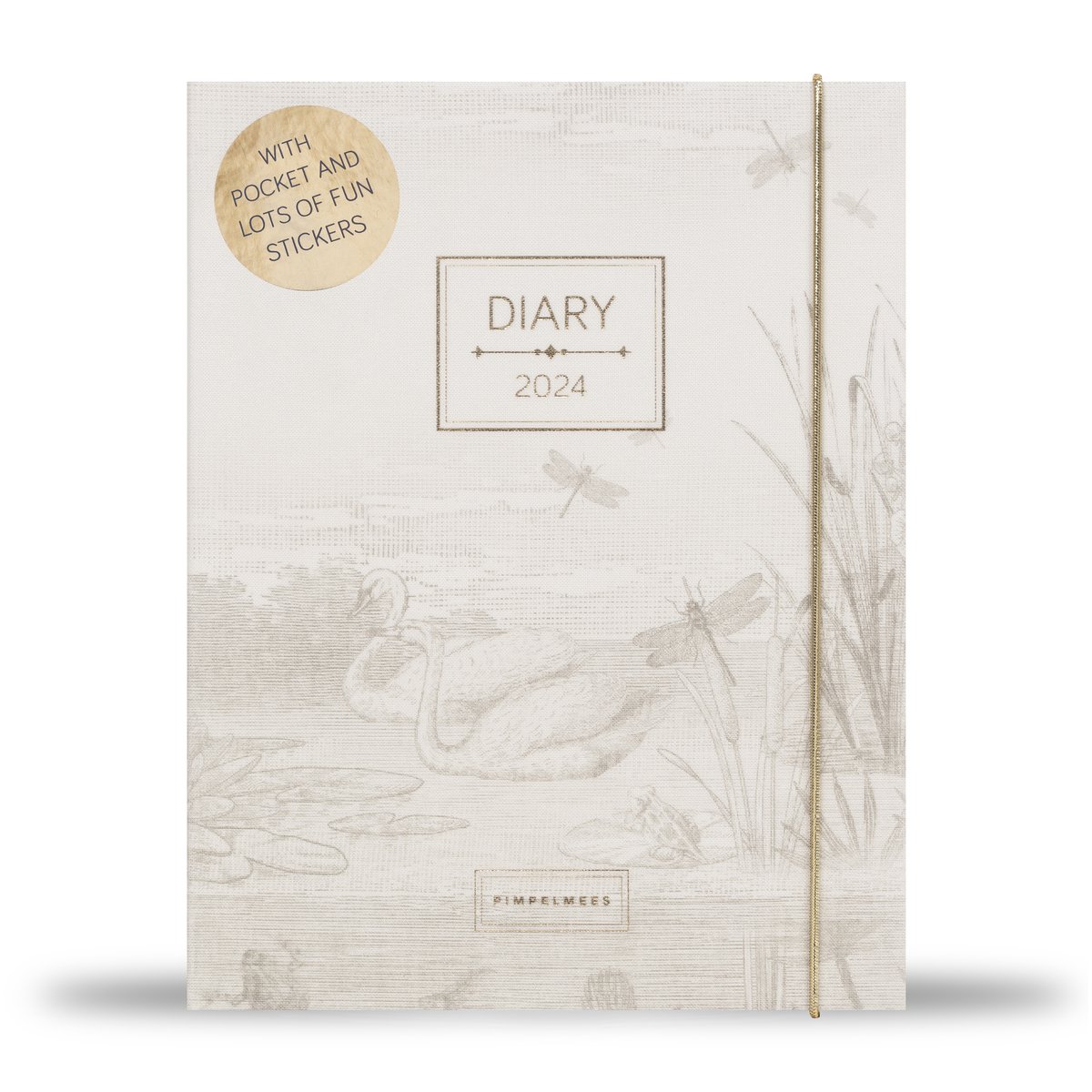 Pimpelmees diary 2024 A5 - luxe edition print - pencil grey