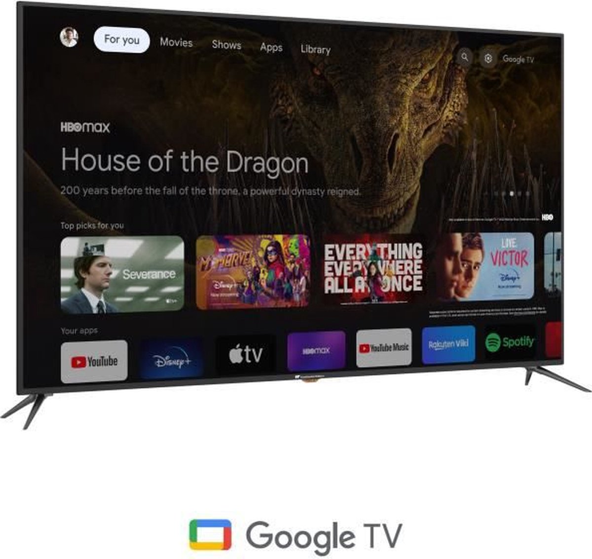 RCA RS65U2 Android Smart TV 65 Pouces (165cm) Téléviseur 4K avec