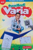 Denksport Puzzelboek varia voor kinderen 8 t/m 10 jaar Nr 11 - Puzzelboek voor kinderen met Woordzoeker - Binaire puzzel - Telraam - legpuzzel - zweedse - zeeslag