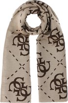 Guess Vikky Scarf Dames Sjaal - Brown Logo - One Size