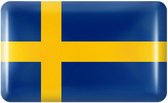 Mini vlag sticker - autostickers - autosticker voor auto - 5 stuks - bumpersticker - Zweden