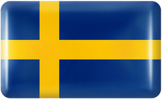 Mini vlag sticker - autostickers - autosticker voor auto - 5 stuks - bumpersticker - Zweden