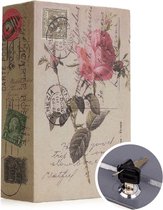 Securata Boek kluis met Sleutelslot - Roos - 11.5 x 18 x 5.5 cm - Kluis met sleutel - Verborgen Kluis in boek