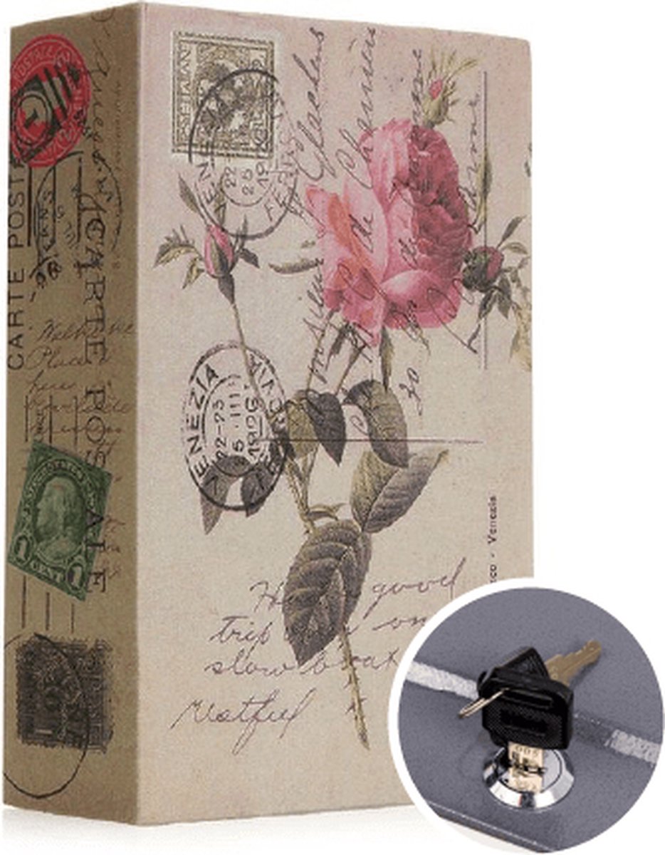 Securata Boek kluis met Sleutelslot - Roos - 115 x 180 x 55 cm - Kluis met sleutel - Verborgen Kluis in boek