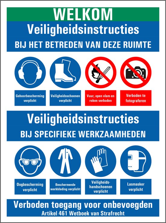 Verbodssticker, Betreden van ruimte verboden