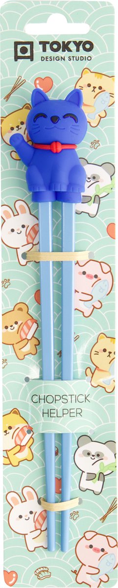 Tokyo Design Studio- Chopsticks- Lucky Cat Blauw- (kind eetstokjes)