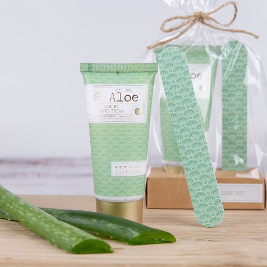 Crème Mains et Limes à ongles - Soin des Mains - Set Soin des Mains - Aloe Vera et Beurre de Karité - Coffret Cadeau Luxe Soin des Mains