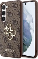 Guess 4G Metal Logo Back Case - Geschikt voor Samsung Galaxy S23+ (S916) - Bruin