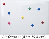 Magnetisch schroefloos whiteboard op A2 formaat - 42 x 59,4 cm