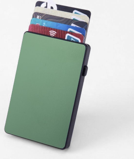 Pasjeshouder/ 8 pasjes Portemonnee, creditcardhouder Met RFID Technologie – groen