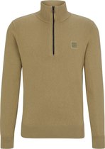 BOSS - Kanobix Half Zip Trui Khaki - Heren - Maat XL - Regular-fit