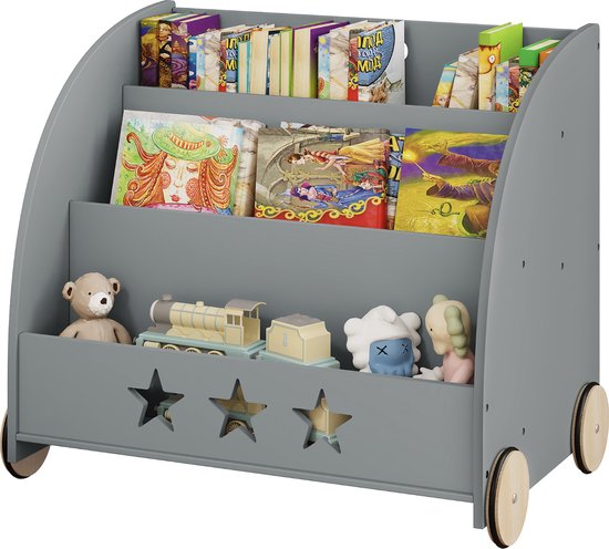 Happyment Opbergkast Jiri - Voor kinderen - Grijs