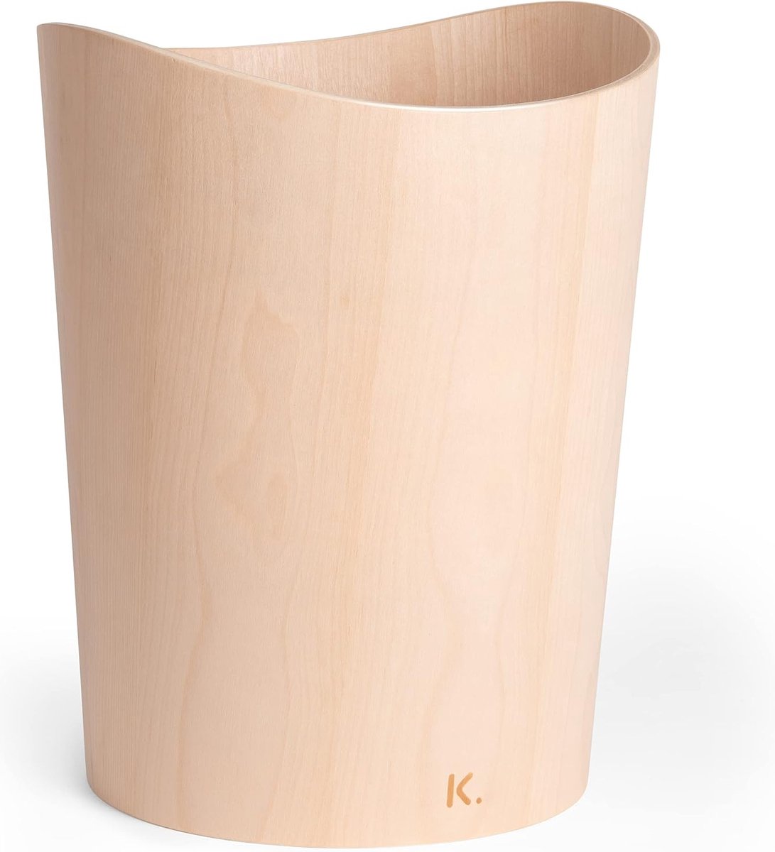 Kazai. Echt houten prullenmand Börje | Houten prullenbak voor kantoor, kinderkamer, slaapkamer en nog veel meer | 9 liter | berk