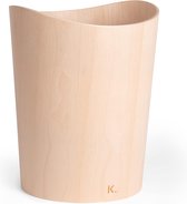 Kazaï. Corbeille à papier en bois véritable Börje | Poubelle en bois pour bureau, chambre d'enfant, chambre à coucher et bien plus encore | 9 litres | bouleau
