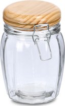 Zeller Voorraadpotten/bewaarpotten - 820 ml - glas - met beugelsluiting - D11 x H16 cm