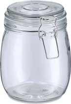 Zeller Voorraadpot/bewaarpot Alfie - 750 ml - glas - beugelsluiting - D11 x H14 cm