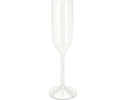 Excellent Houseware Prosecco/Champagneglazen - 1x - transparant - kunststof - 165 ml