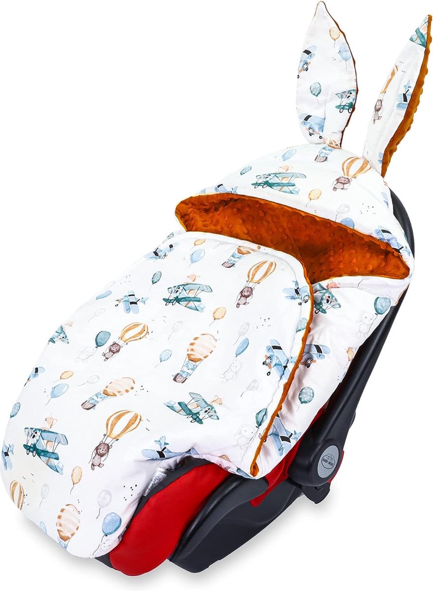 Zamboo Universele voetenzak voor kinderwagen en babyzitje, wintervoetenzak, 2-in-1 van fleece, met tas, grijs