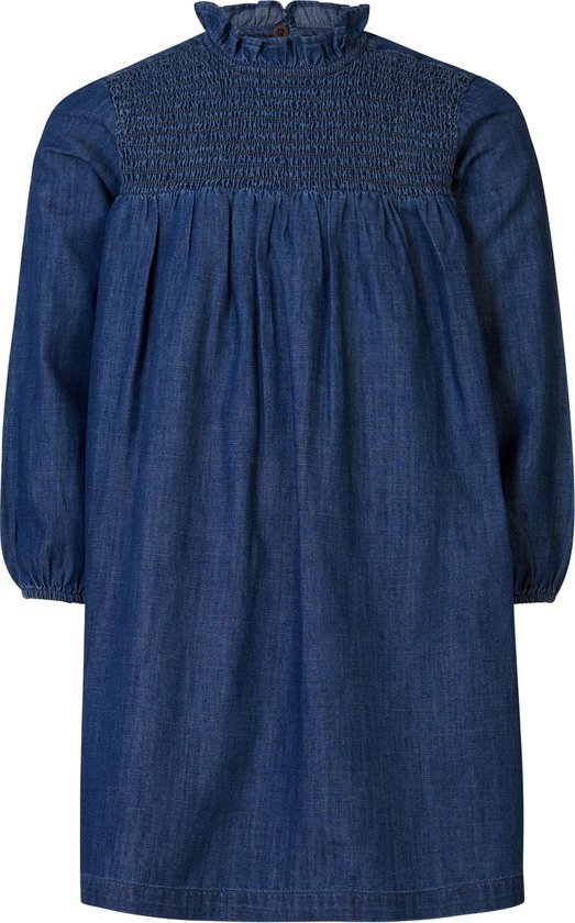 Noppies Kids Girls dress Aldan long sleeve Meisjes Jurk - Every Day Blue - Maat 98