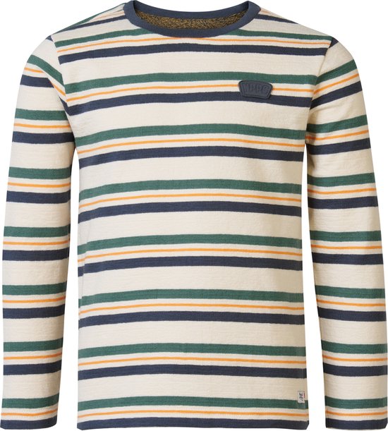 Noppies Kids Boys tee Winterville long sleeve stripe Jongens T-shirt - Asphalt - Maat 98